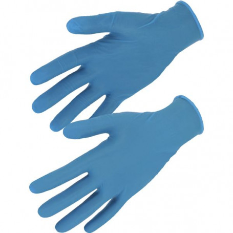 GANTS NITRILE BLEU NON POUDRE