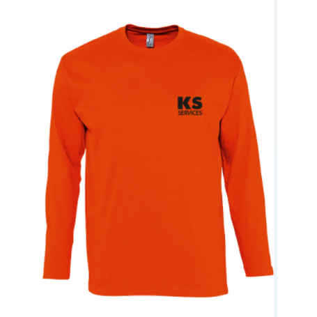 TEE-SHIRT MANCHES LONGUES ORANGE