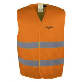 Gilet HIVI 2 bandes avec transferts coeur+dos