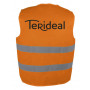 Gilet HIVI 2 bandes avec transferts coeur+dos